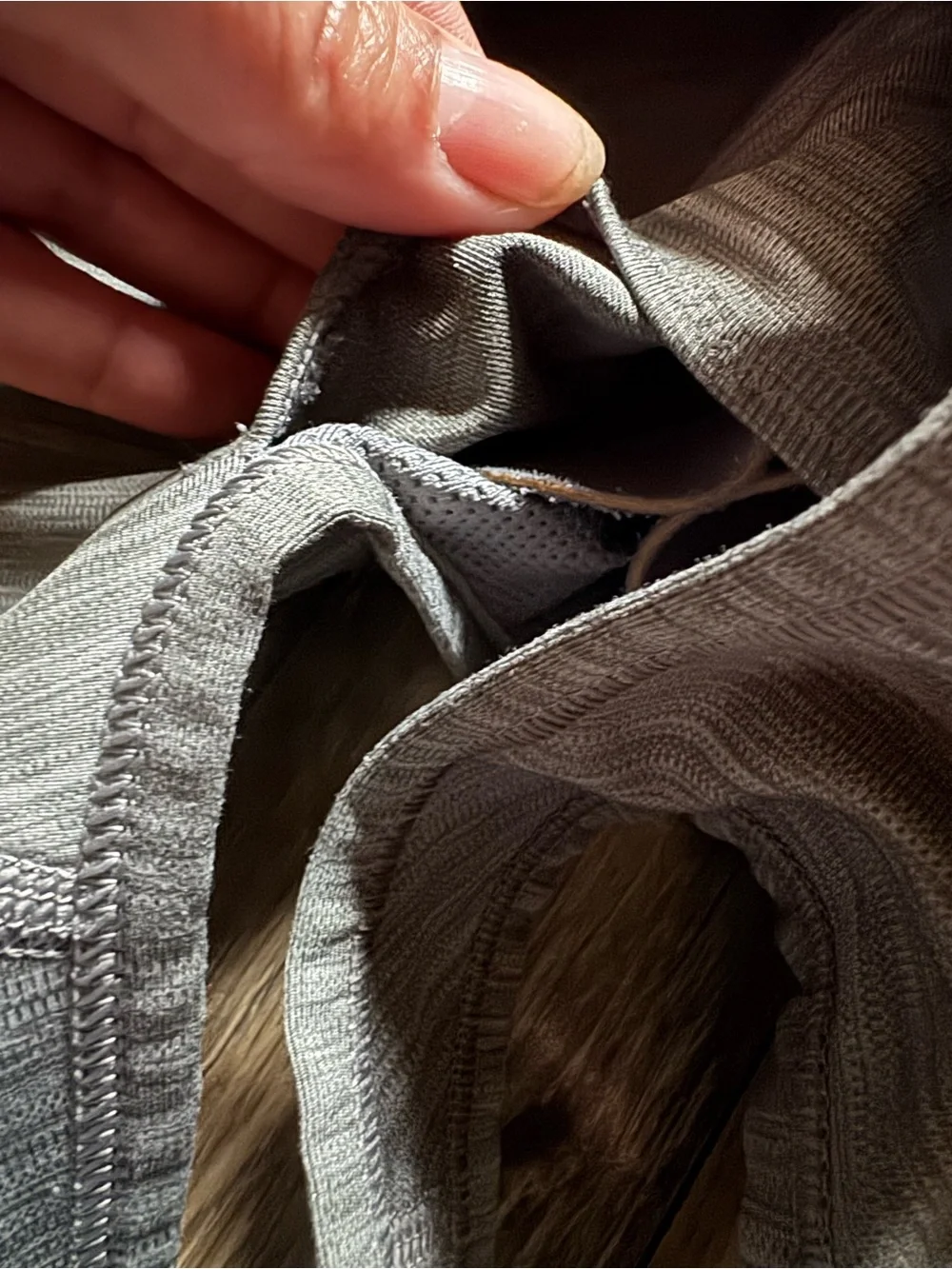 Nike Gray Racerback Sports Bra with White Swoosh